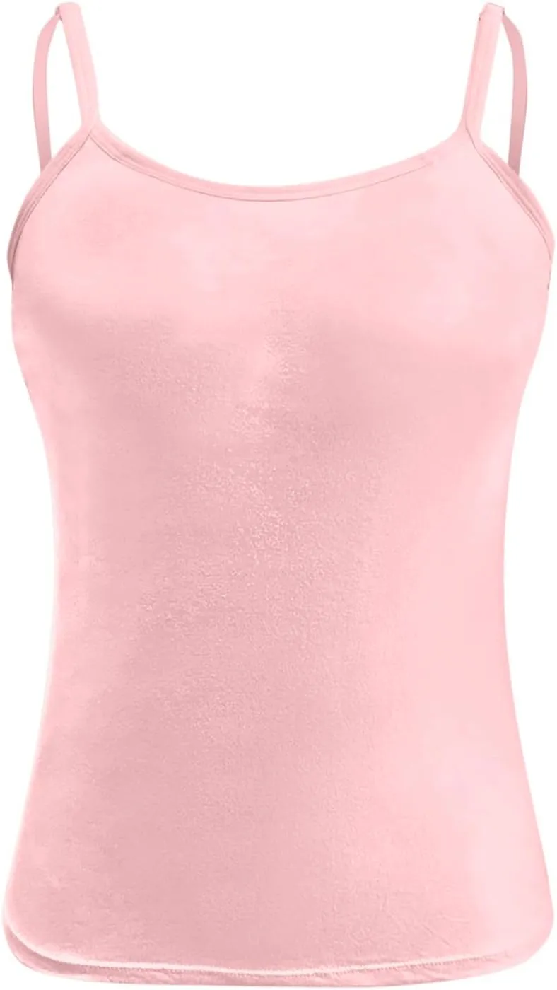 Tank Top for Women Shelf Bra Spaghetti Strap Camisole Seamless Cotton Cami Shirts