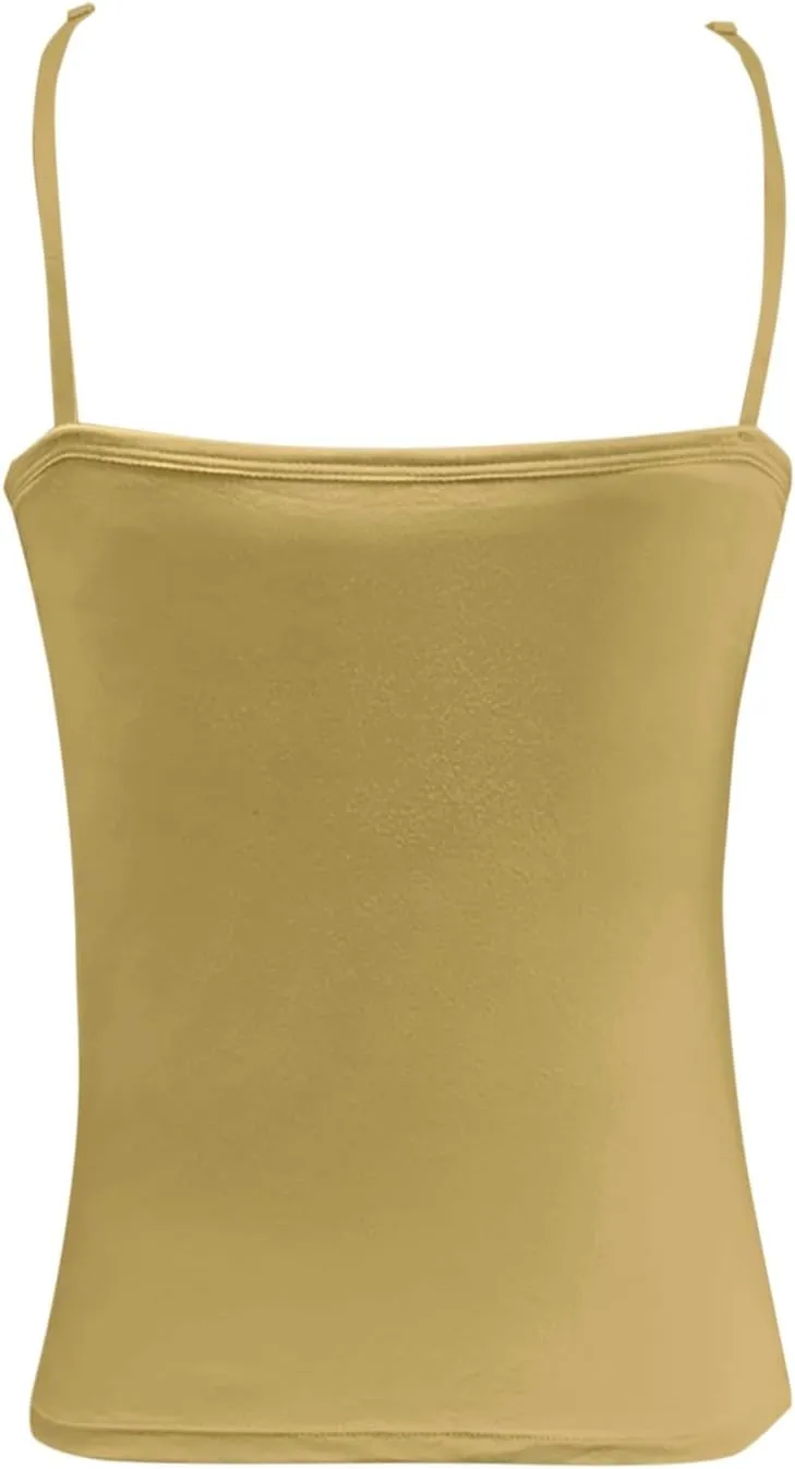 Tank Top for Women Shelf Bra Spaghetti Strap Camisole Seamless Cotton Cami Shirts