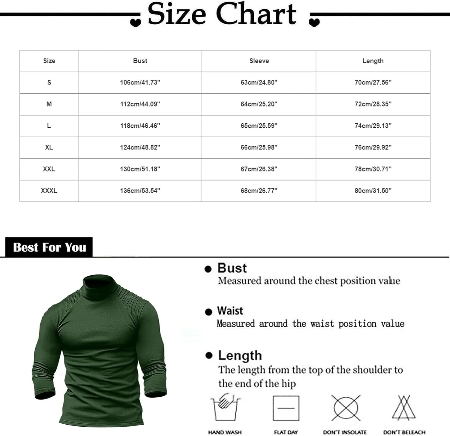 Turtleneck Long Sleeve T Shirts for Men Slim Fit Length Sleeve Raglan Shirt Basic Designed Baselayers Tops Pullover