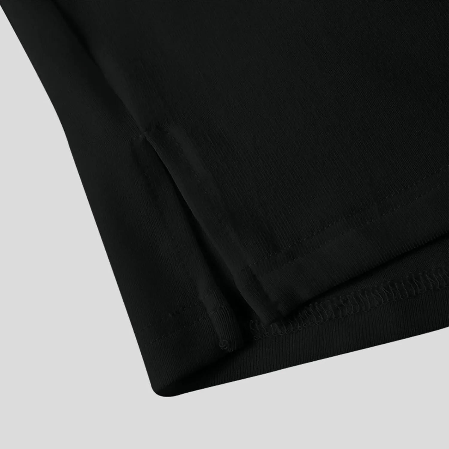Uillui Men's Baselayer Cotton Stretch Mock Neck Tee Turtleneck Sweater Short Sleeve Basic Slim Fit Knitted Pullover Shirts