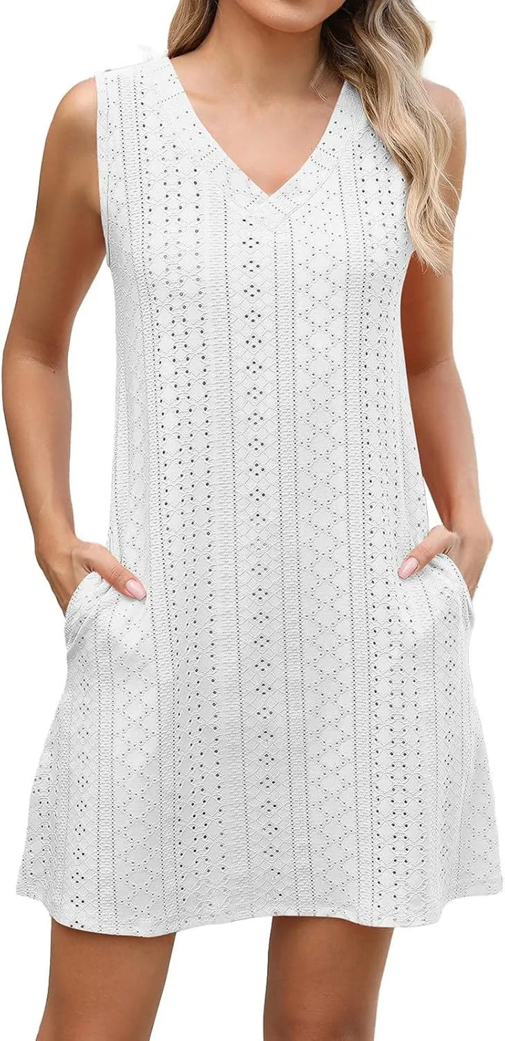 Wedding Guest Dresses for Women V-Neck Spaghetti Strap Dresses Waist Tie Sundress Layer Ruffle Hem a Line Mini Dress