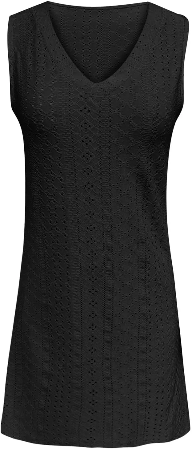 Wedding Guest Dresses for Women V-Neck Spaghetti Strap Dresses Waist Tie Sundress Layer Ruffle Hem a Line Mini Dress