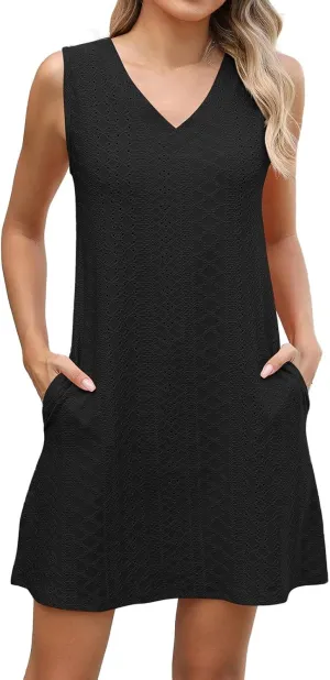Wedding Guest Dresses for Women V-Neck Spaghetti Strap Dresses Waist Tie Sundress Layer Ruffle Hem a Line Mini Dress