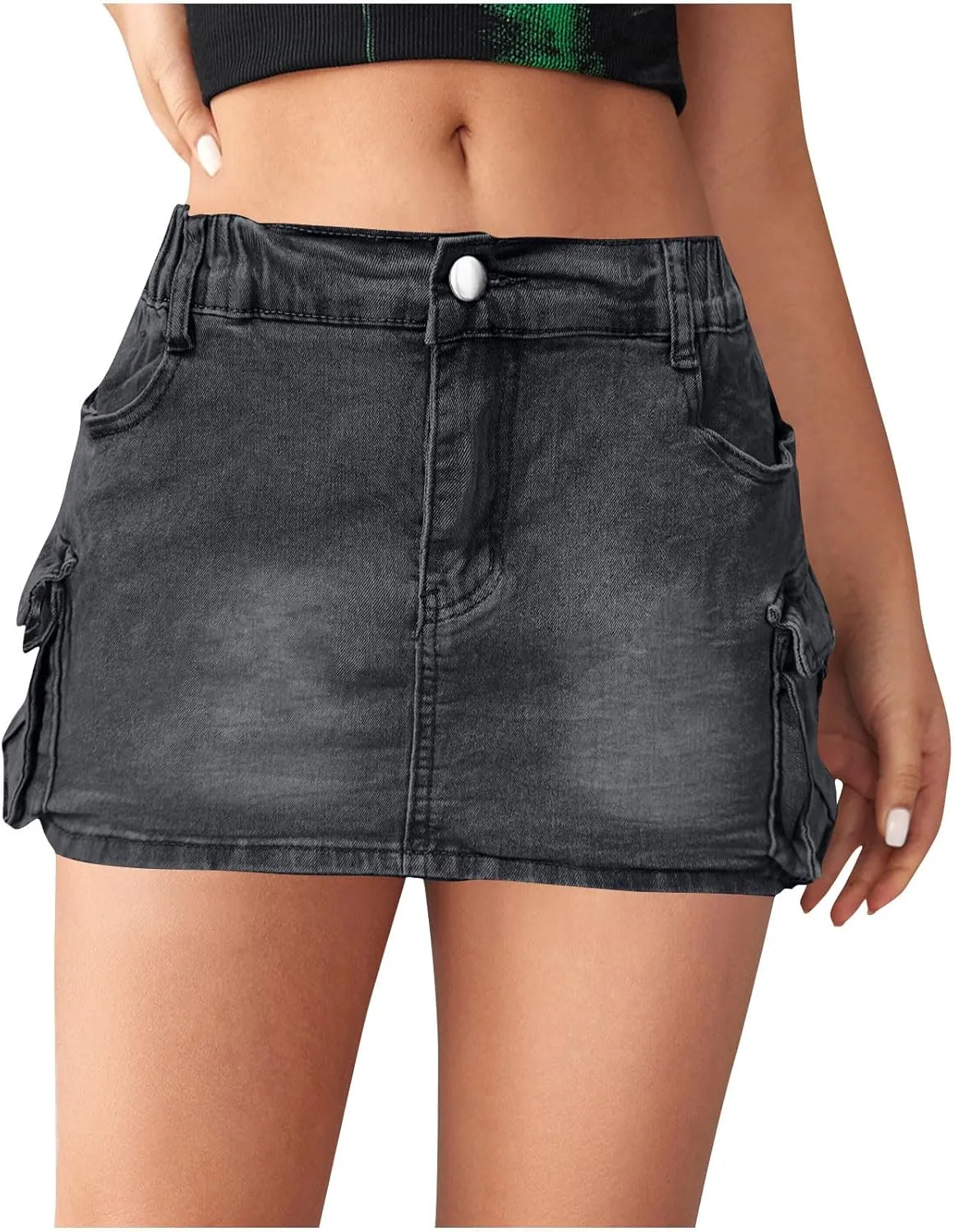 Women Fashion Jean Skorts 2025 High Waisted Y2k Mini Skirt Stretchy Denim Shorts Skort Country Concert Outfits
