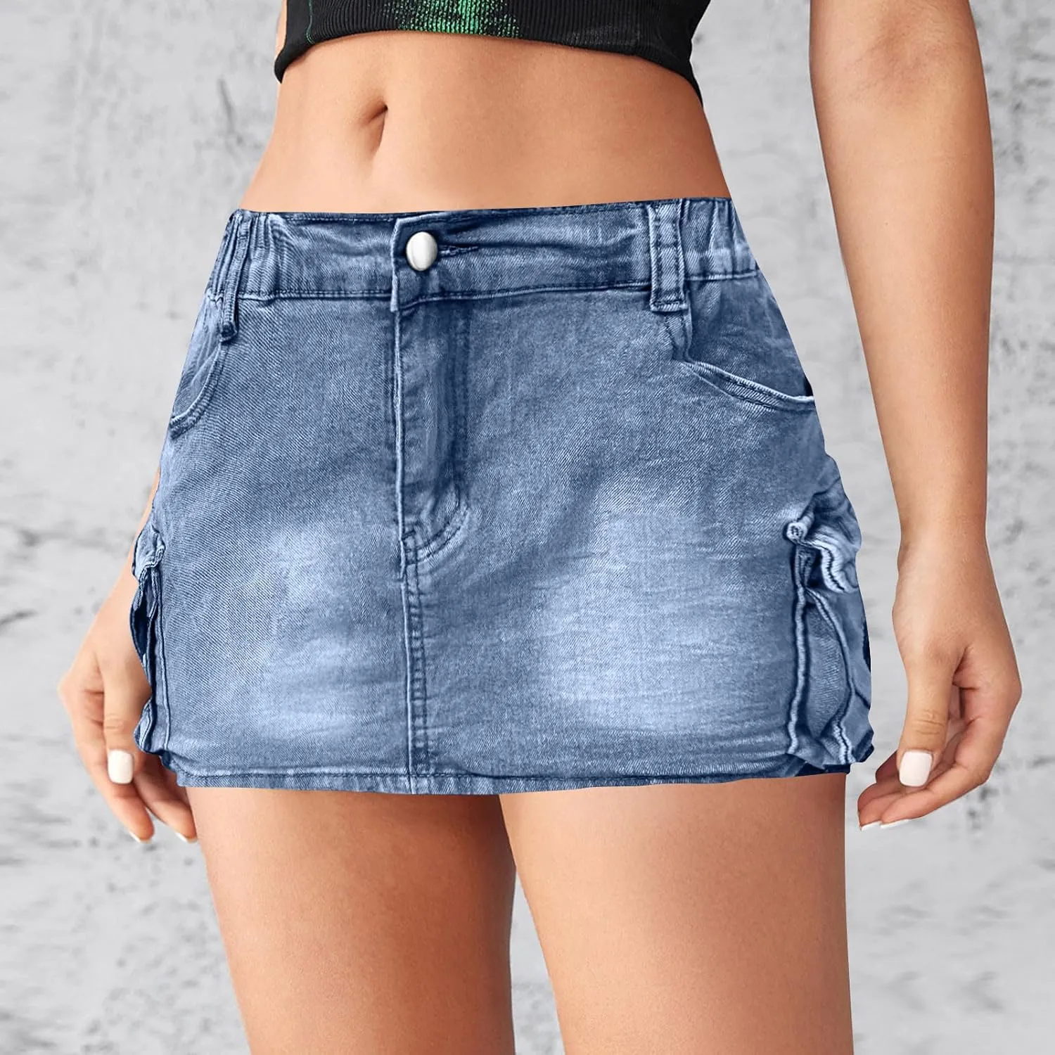 Women Fashion Jean Skorts 2025 High Waisted Y2k Mini Skirt Stretchy Denim Shorts Skort Country Concert Outfits