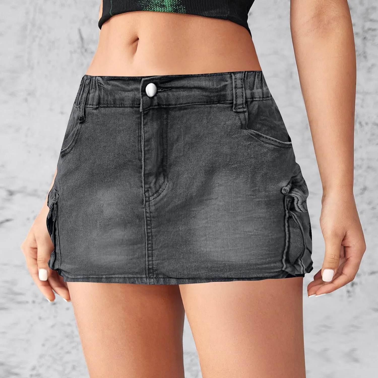 Women Fashion Jean Skorts 2025 High Waisted Y2k Mini Skirt Stretchy Denim Shorts Skort Country Concert Outfits