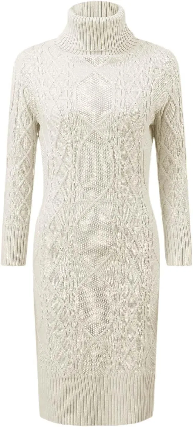 Women Fashion Solid Slim Fit Long Sleeve Pullover Sweater Knitted Lapel Sweater Slit Mid Length Summer Dress Knee