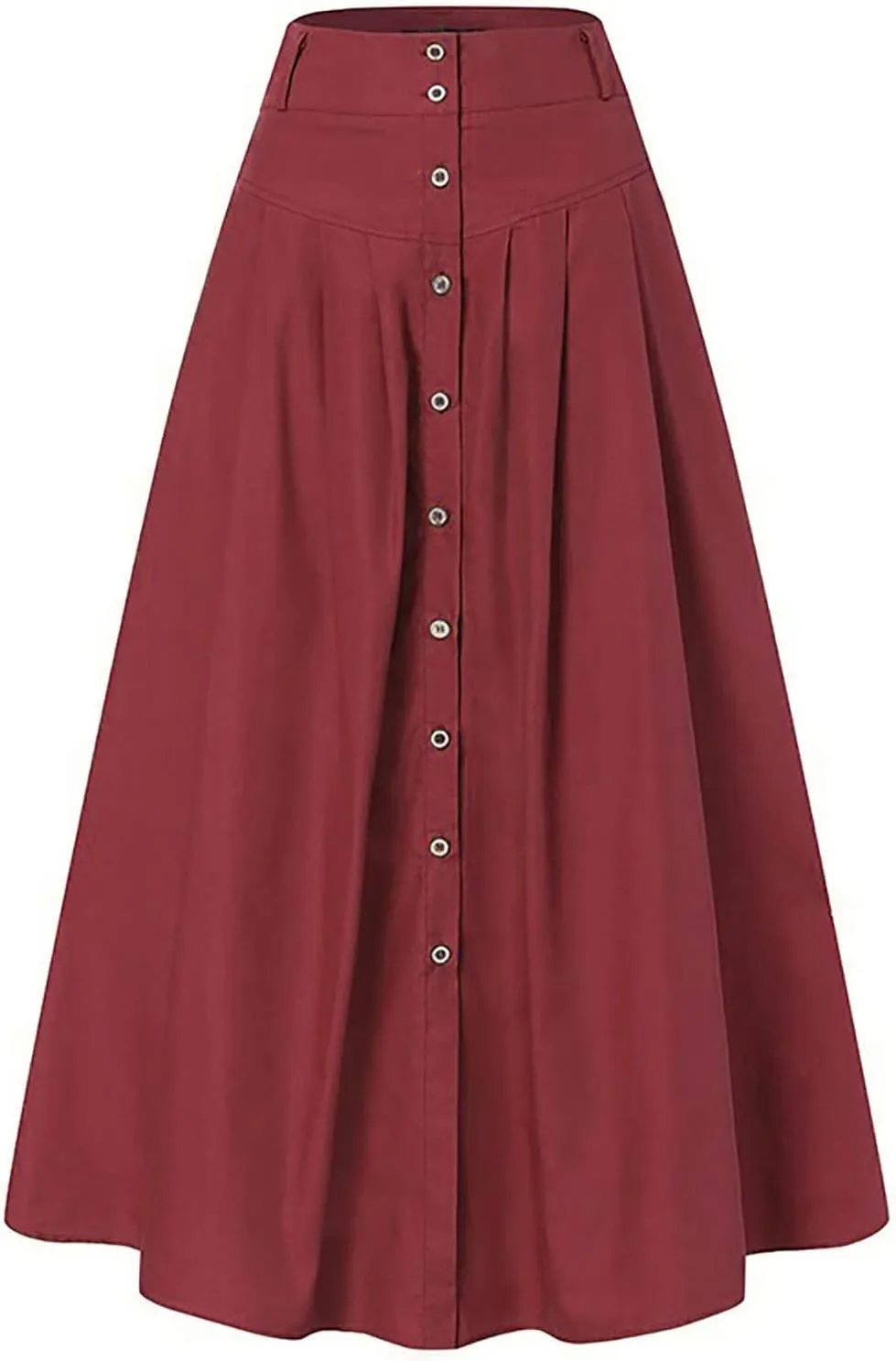 Women Floral Print Boho Maxi Skirt Elastic High Waist Tiered Pleated Flowy Long Summer Casual Skirt
