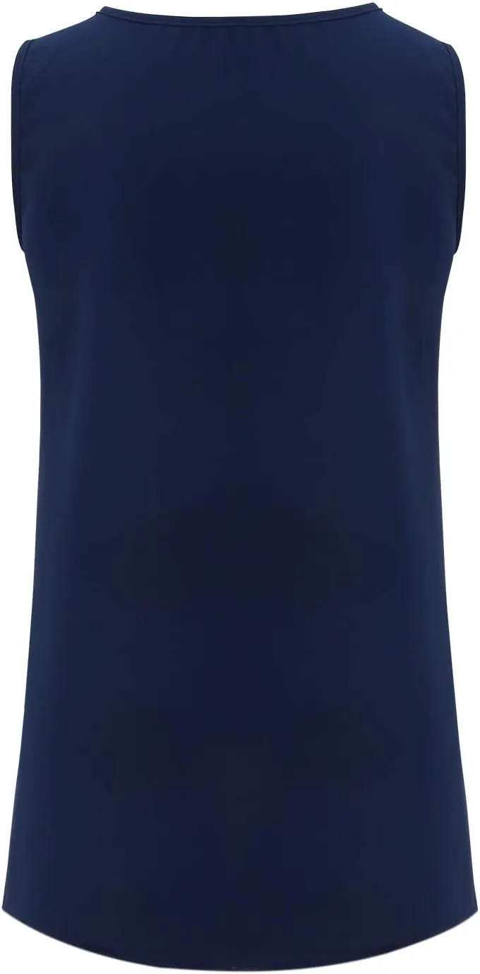 Women Plus Size Loose V Neck Sleeveless T Shirts Chiffon Pullover Tank Tops Apparel Women Tops