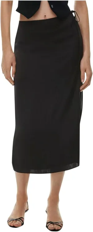 Women Satin High Waist Elastic Stitching Long Skirt Slim Fit Hip Skirt Skirts for Girls