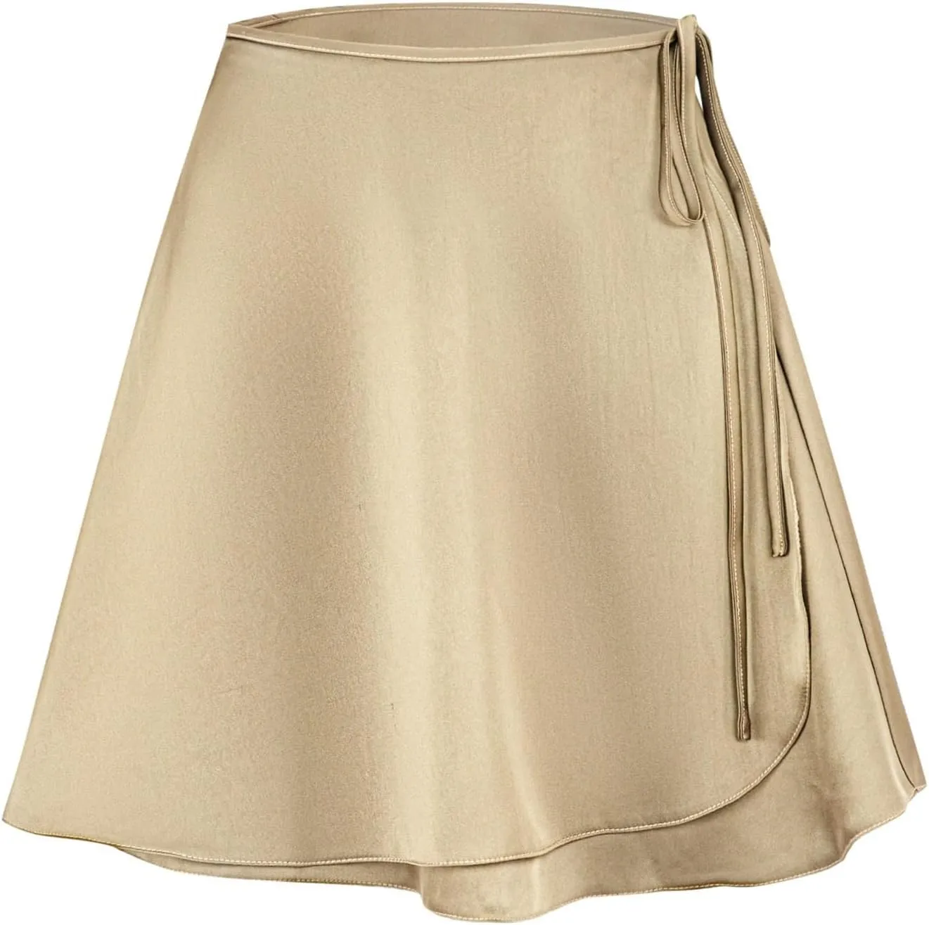 Women Satin High Waist Elastic Stitching Long Skirt Slim Fit Hip Skirt Skirts for Girls
