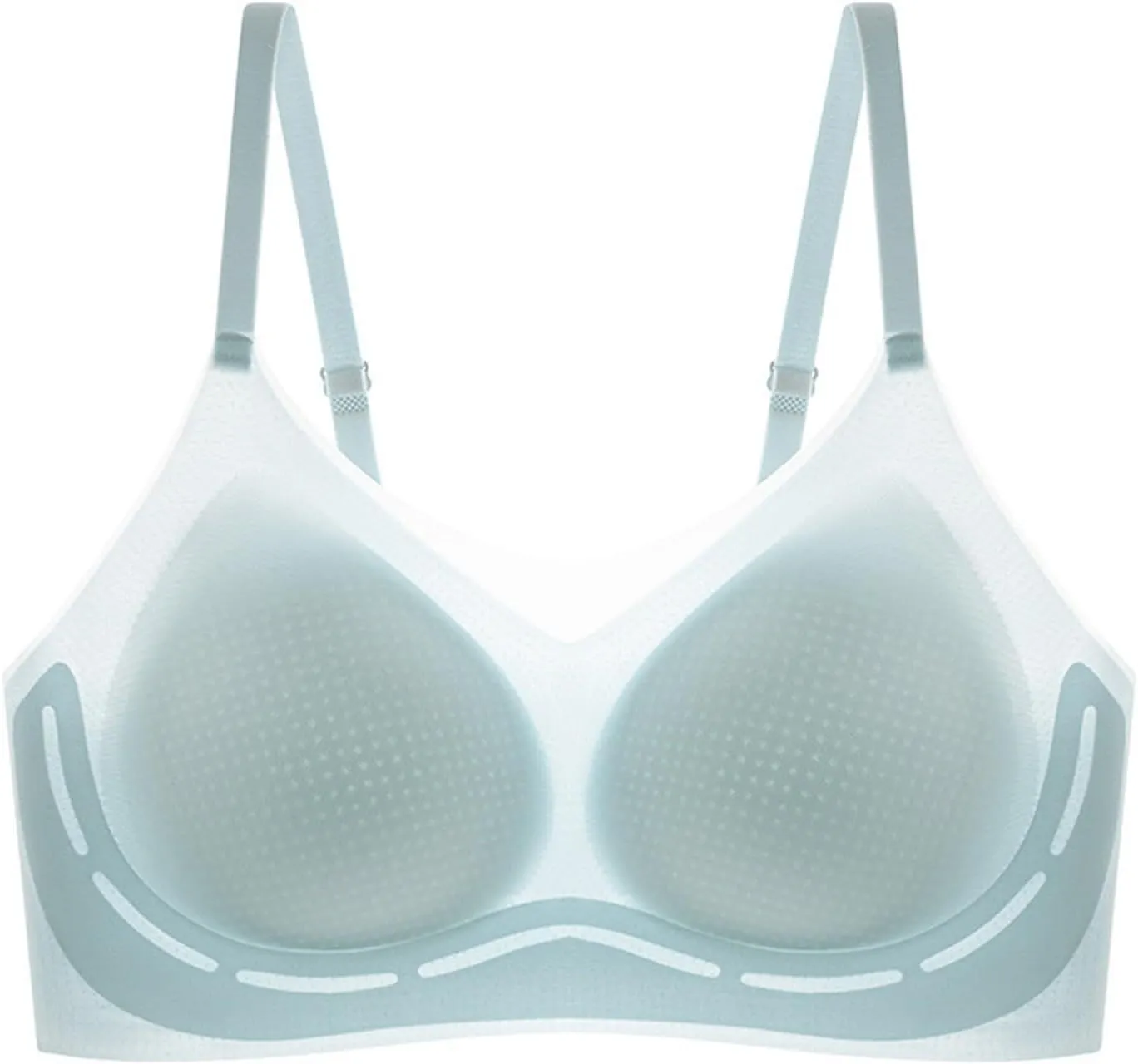 Womens Anti Sagging Bras Ice Silk Breathable Comfort Seamless Push Up Bras for Older Women Wireless Sports Underwear