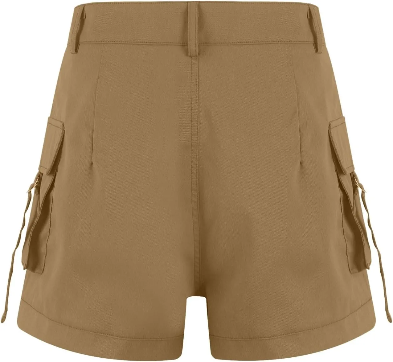Womens Cargo Shorts Button High Waisted Pull On Shorts Summer Casual Utility Cut Off Shorts Jean Shorts with Pockets