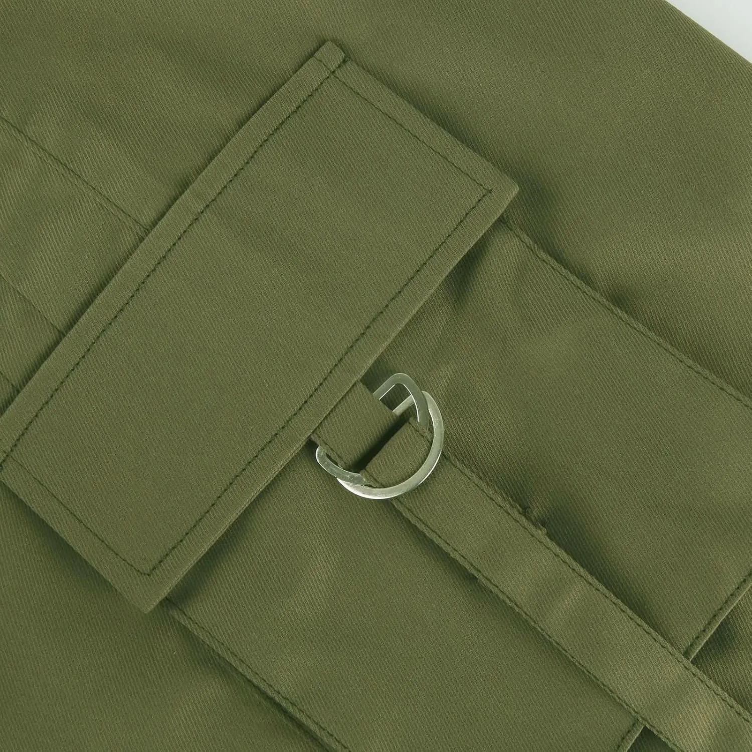 Womens Cargo Shorts Button High Waisted Pull On Shorts Summer Casual Utility Cut Off Shorts Jean Shorts with Pockets