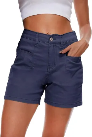Womens Denim Shorts Casual Stretch Jean Shorts High Waisted Pockets Jean Shorts for Summer