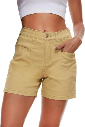Womens Denim Shorts Casual Stretch Jean Shorts High Waisted Pockets Jean Shorts for Summer