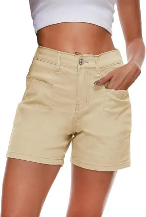Womens Denim Shorts Casual Stretch Jean Shorts High Waisted Pockets Jean Shorts for Summer