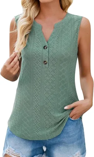 Women's Fashion Casual Solid Color Notch V Neck Slim Fit Vest Top Top Plus Size