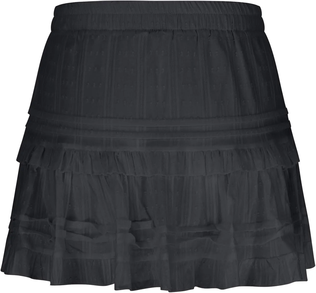Women's High Waist Ruffle Flowy Mini Skirts Fashion Stretchy Lined Layered Pleated Casual Beach Short Skirt