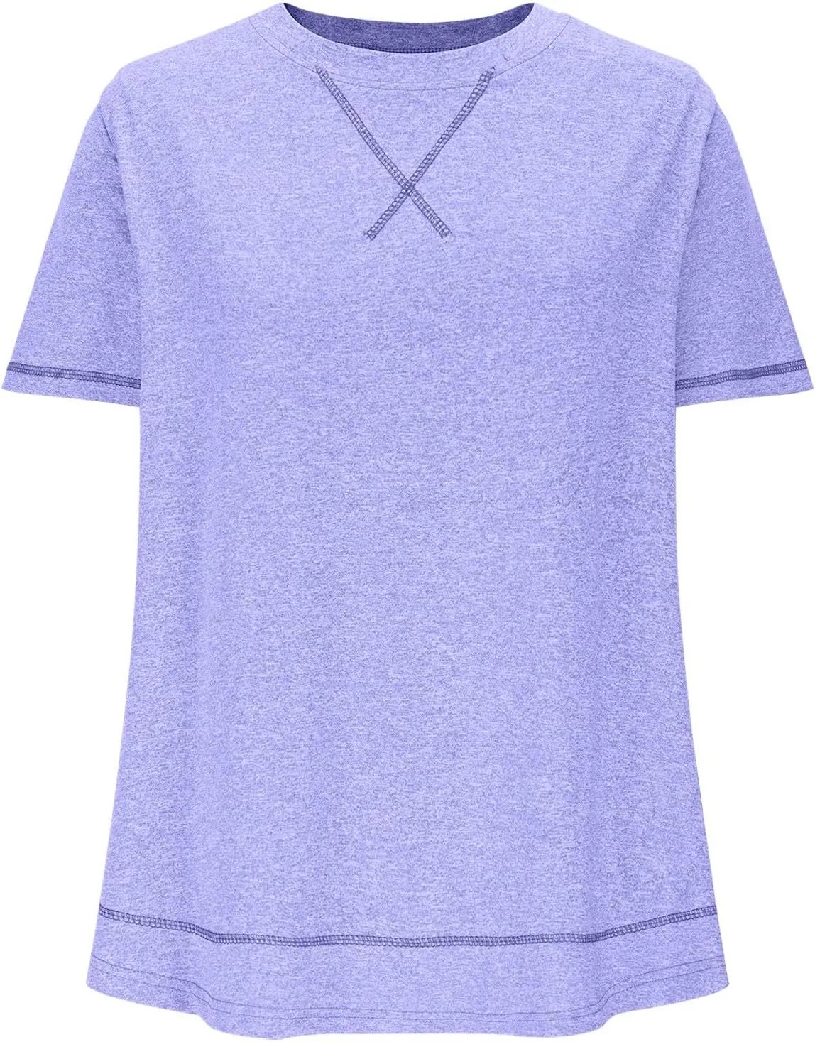 Women's Plus Size Plain Shirts Oversized Casual Summer Tops Crewneck Blouses Comfort Short Sleeve Tunic Tees