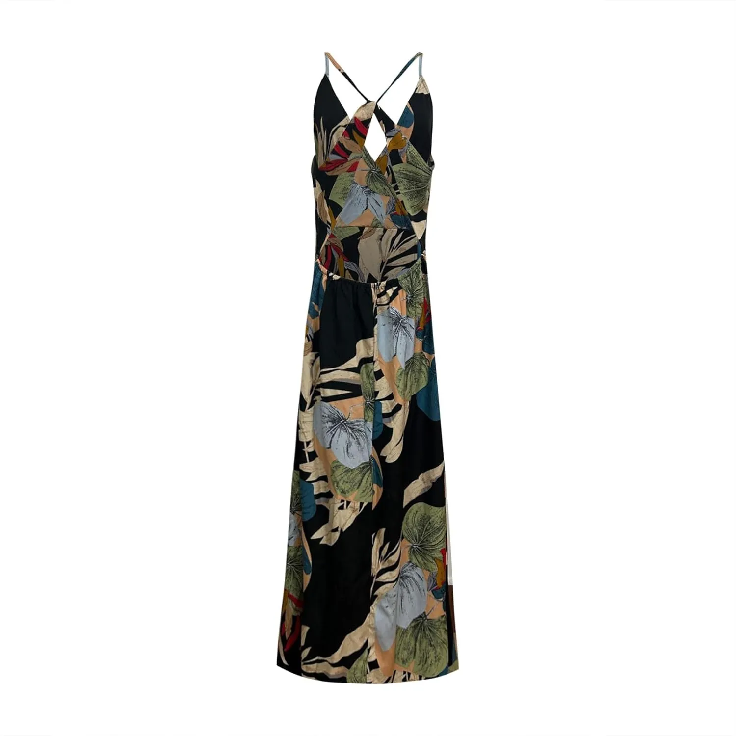 Womens Sexy Spaghetti Straps Maxi Dresses Beach Boho Dress Flowy Vocation Outfits 2025