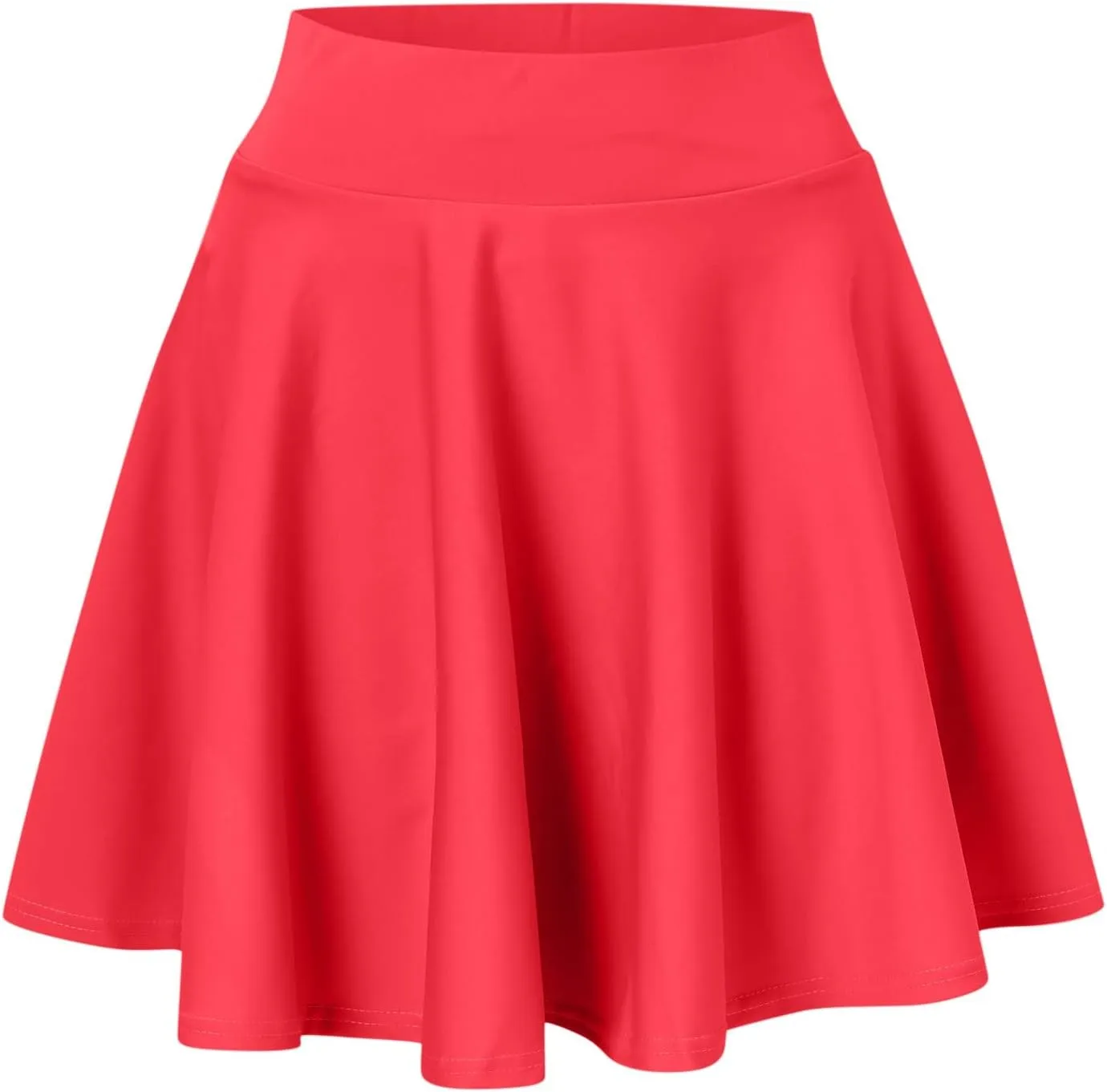 Womens Skirts Short Length with Slim Liner Stretchy High Elastic Waist Pleated Mini Shorts Skirts for Women