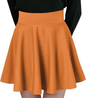 Womens Skirts Short Length with Slim Liner Stretchy High Elastic Waist Pleated Mini Shorts Skirts for Women