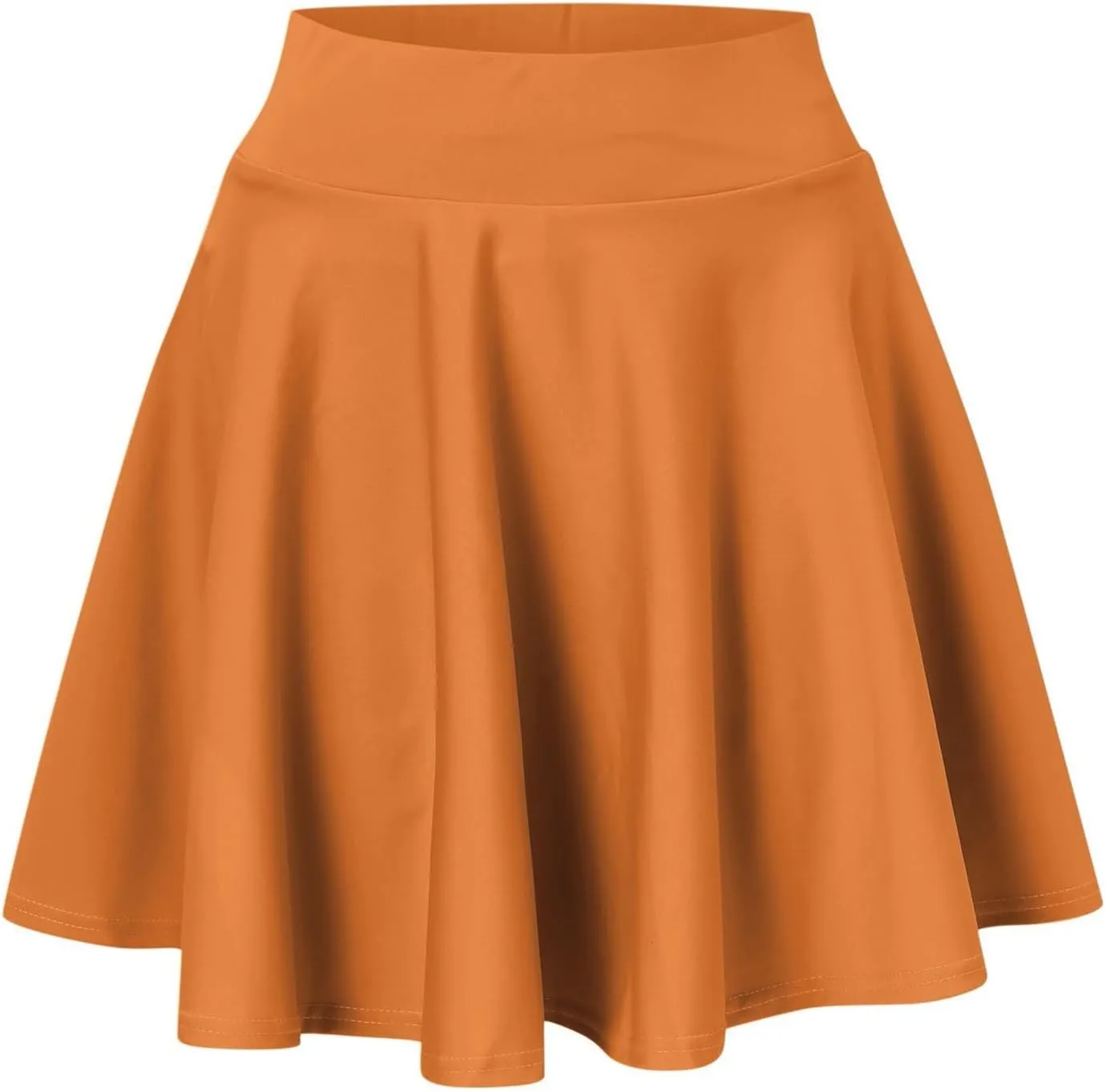 Womens Skirts Short Length with Slim Liner Stretchy High Elastic Waist Pleated Mini Shorts Skirts for Women