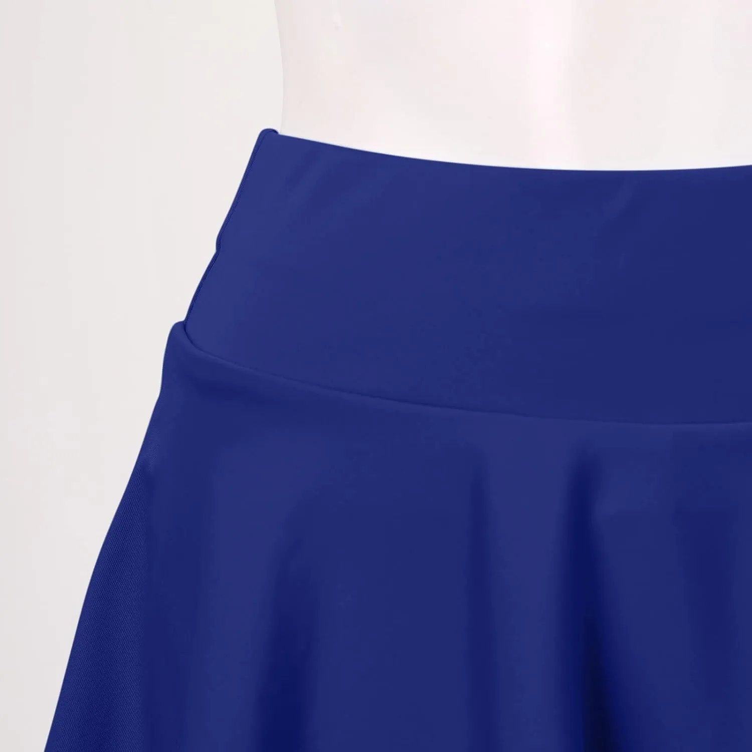 Womens Skirts Short Length with Slim Liner Stretchy High Elastic Waist Pleated Mini Shorts Skirts for Women