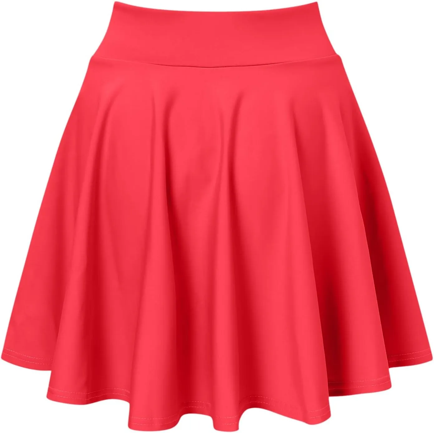 Womens Skirts Short Length with Slim Liner Stretchy High Elastic Waist Pleated Mini Shorts Skirts for Women