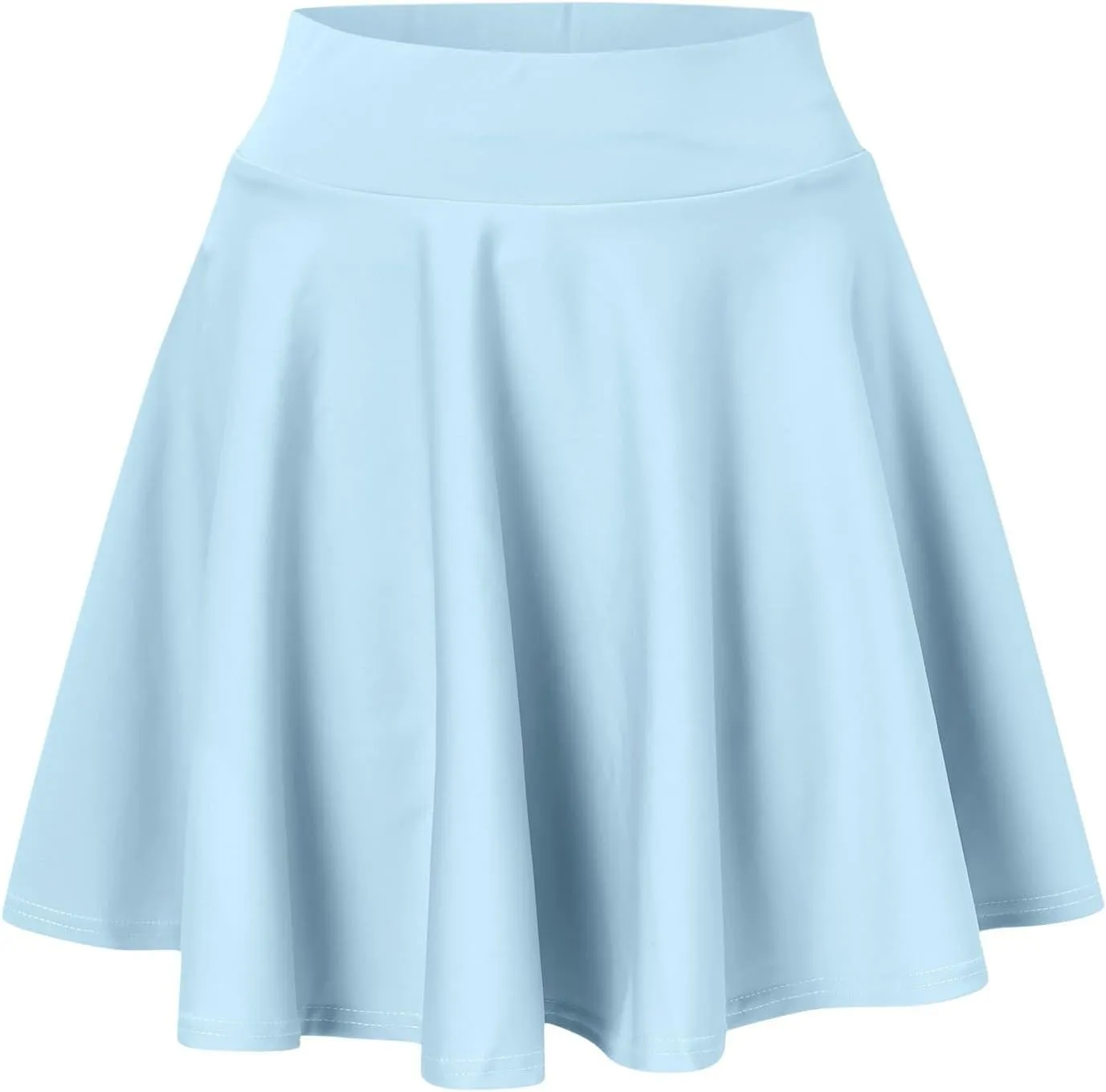 Womens Skirts Short Length with Slim Liner Stretchy High Elastic Waist Pleated Mini Shorts Skirts for Women