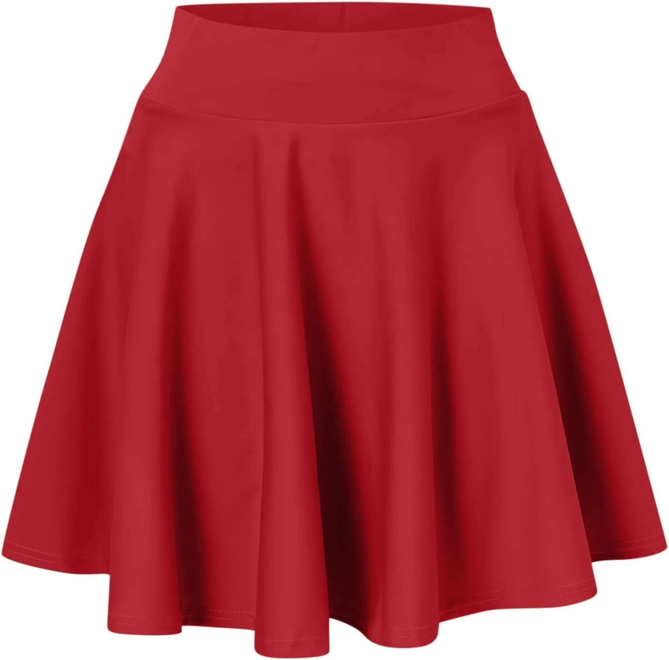 Womens Skirts Short Length with Slim Liner Stretchy High Elastic Waist Pleated Mini Shorts Skirts for Women