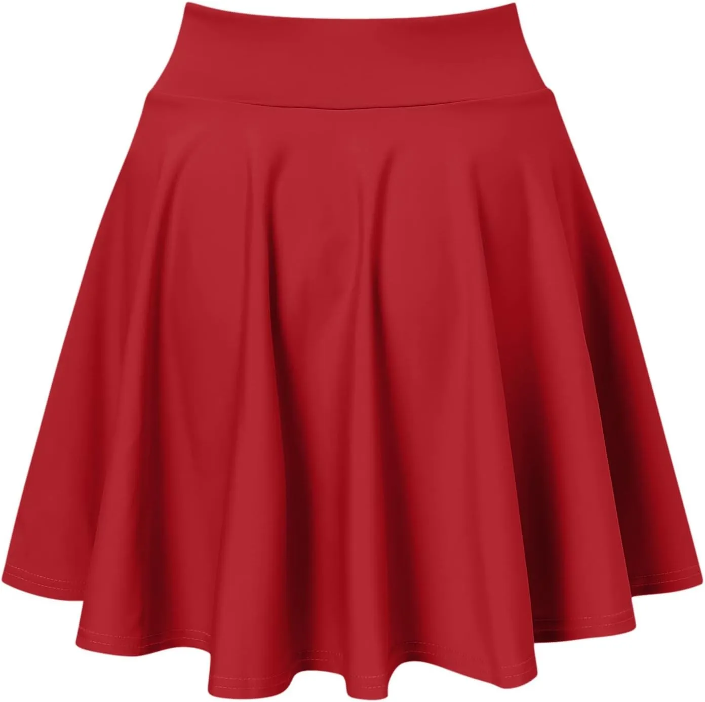 Womens Skirts Short Length with Slim Liner Stretchy High Elastic Waist Pleated Mini Shorts Skirts for Women