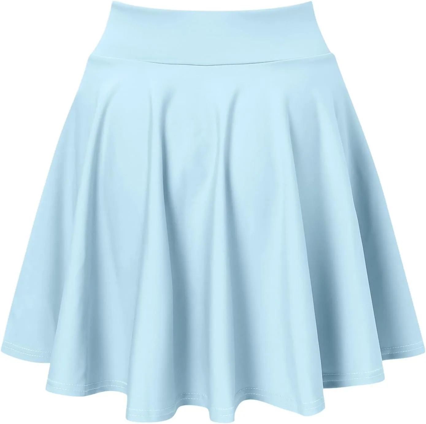 Womens Skirts Short Length with Slim Liner Stretchy High Elastic Waist Pleated Mini Shorts Skirts for Women