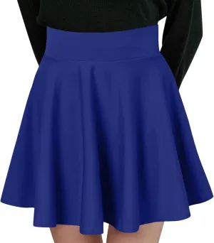 Womens Skirts Short Length with Slim Liner Stretchy High Elastic Waist Pleated Mini Shorts Skirts for Women