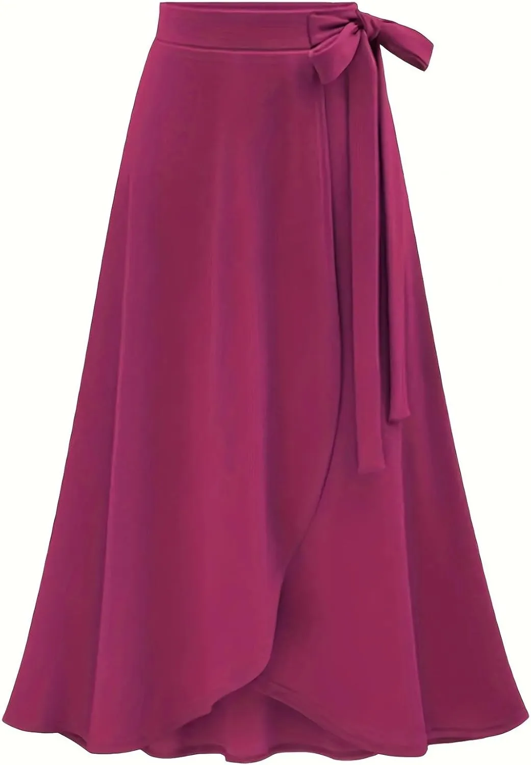 Women's Solid Color High Waist Irregular Skirt Slit Skirt European and American Large Size Ballet