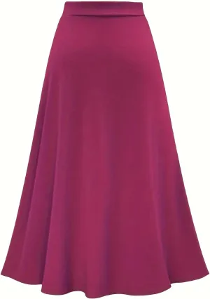 Women's Solid Color High Waist Irregular Skirt Slit Skirt European and American Large Size Ballet