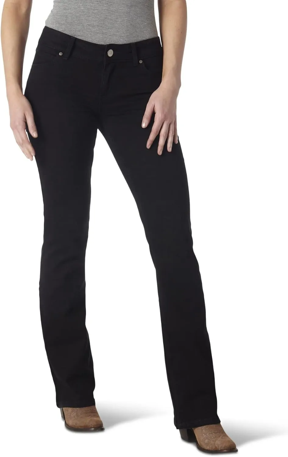 Wrangler Women's Western Mid Rise Stretch Boot Cut Jean