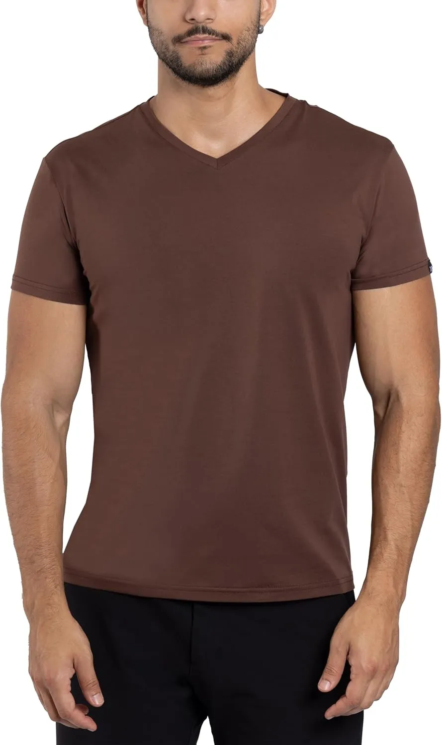 X RAY Men's V-Neck T-Shirts, Soft Cotton Short Sleeve Casual Slim Fit V Neck T Shirts for Men