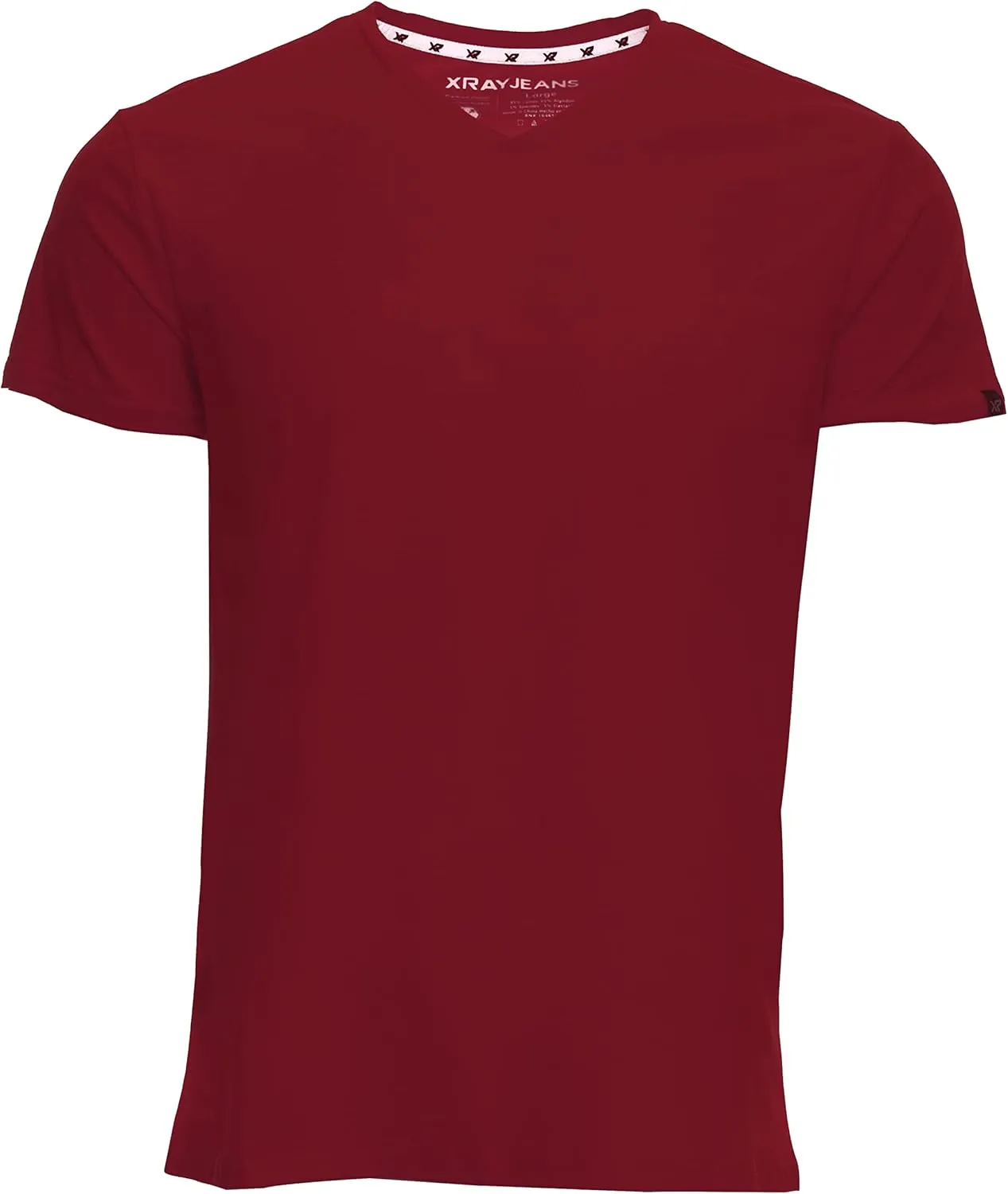 X RAY Men's V-Neck T-Shirts, Soft Cotton Short Sleeve Casual Slim Fit V Neck T Shirts for Men