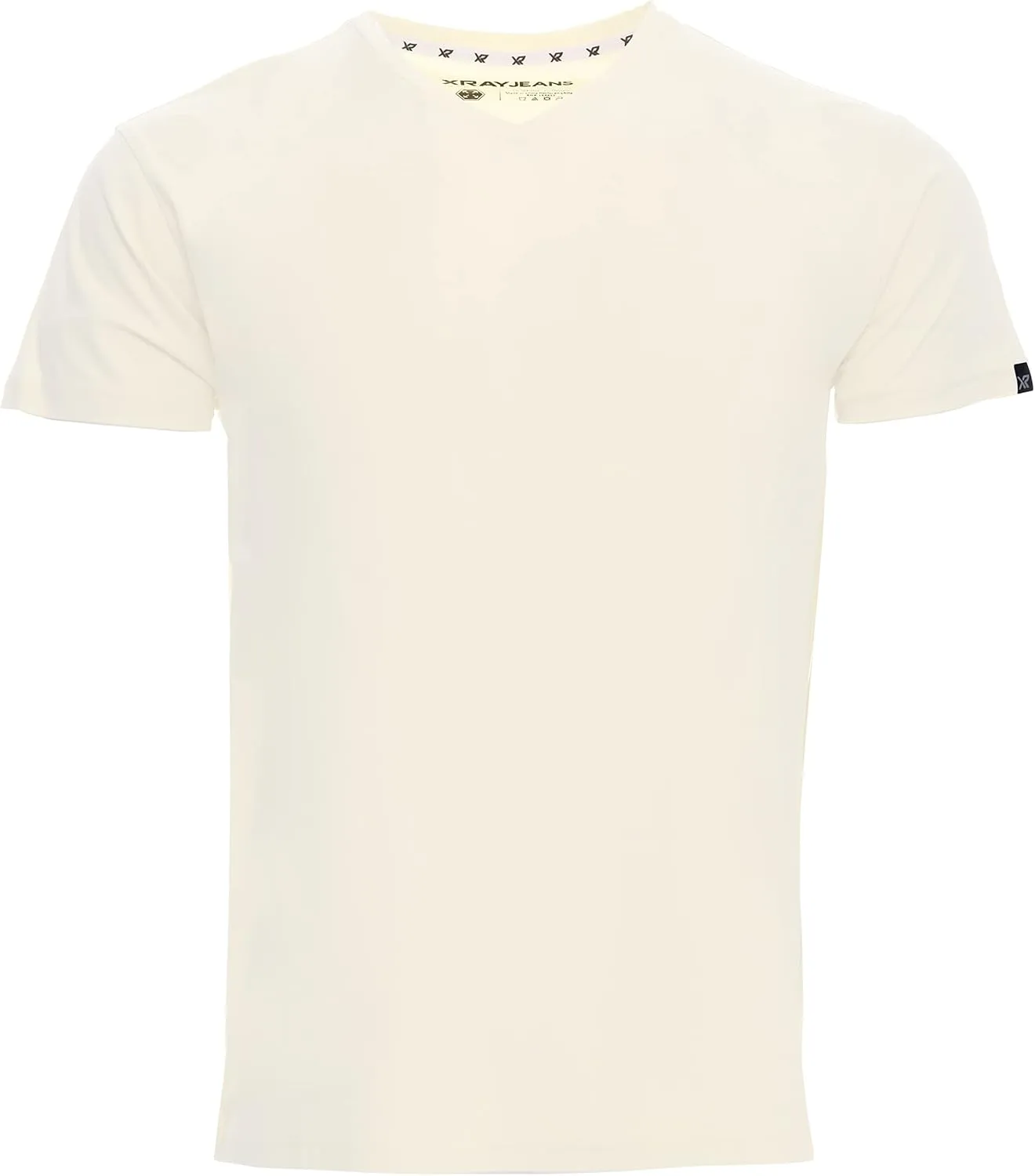 X RAY Men's V-Neck T-Shirts, Soft Cotton Short Sleeve Casual Slim Fit V Neck T Shirts for Men