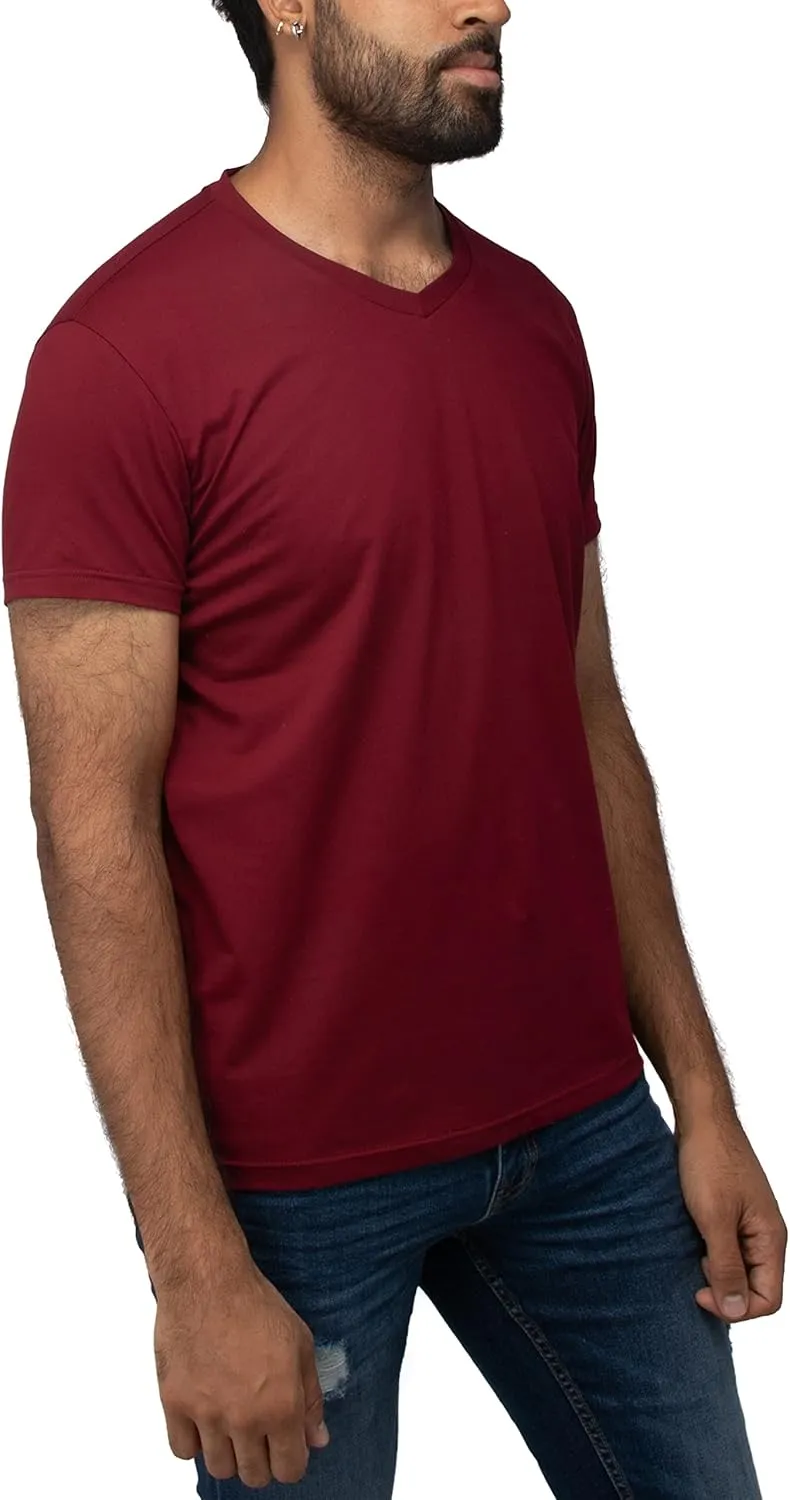 X RAY Men's V-Neck T-Shirts, Soft Cotton Short Sleeve Casual Slim Fit V Neck T Shirts for Men