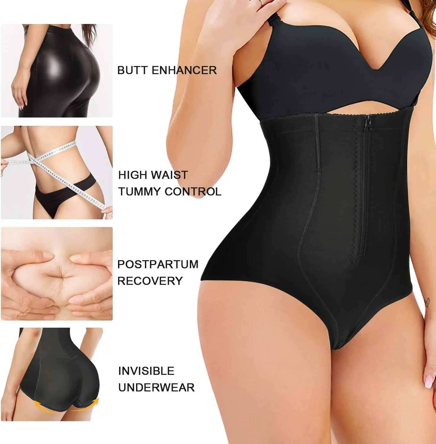 YERKOAD Women Tummy Control Panties Shapewear Bodysuit Butt lifter Shorts Hi- Waist Trainer Body Shaper Underwear Slim Corset