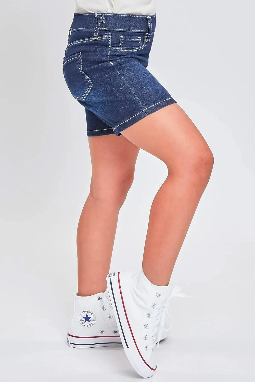 YMI Toddler Girls Mid-Rise Pull on Denim Short
